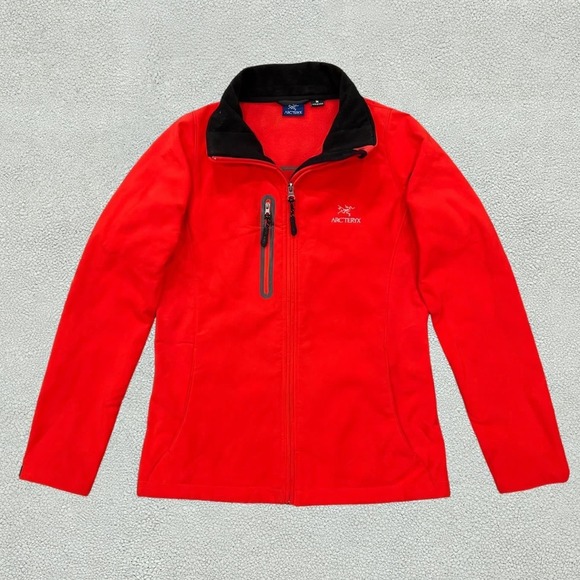 Arc'teryx Jackets & Blazers - Arcteryx Gore Windstopper Softshell Jacket Womens M Red Fleece Lined Full Zip